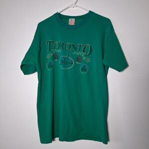 Vintage Distressed T-Shirt Toronto Graphic Souvenir Faded Stains